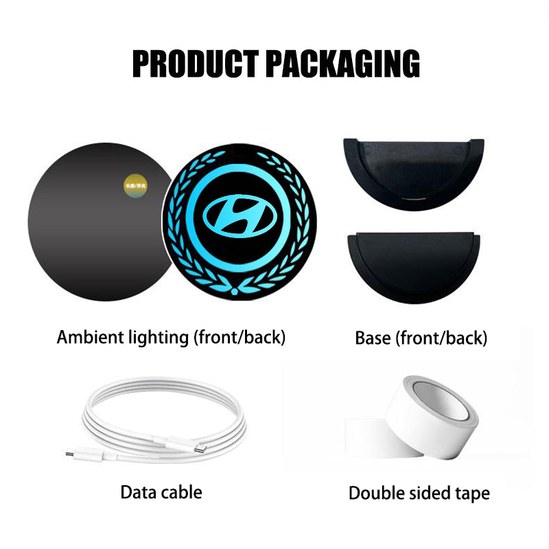 Dobíjecí LED logo auta - neonový světelný efekt